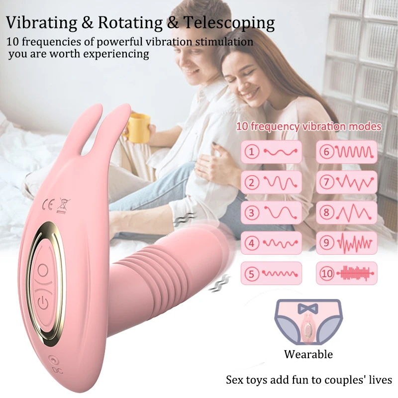 Rotating Dildo Vibrator Panties For Women Clitoris Stimulator Thrusting G Spot Massager Female Masturbator Sex Toys For Adult