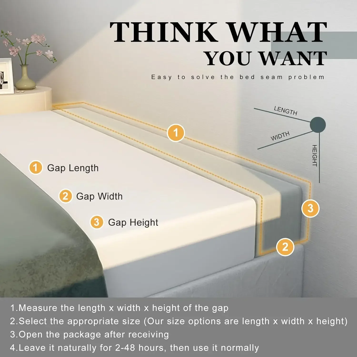 Custom Mattress Bed Gap Filler Bed Extender Headboard Pillow Closed Gap Between Mattress Headboard and Wall Bed Cushion Sofa Pad image 4