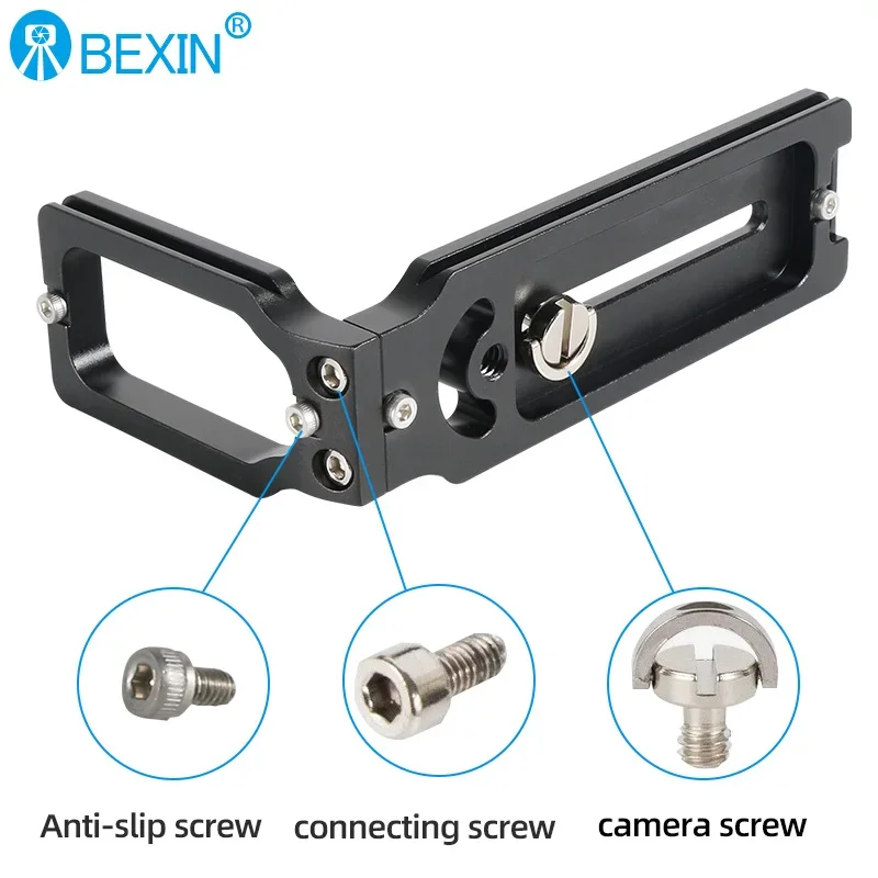 BEXIN MPU-120L Universal Camera L Bracket Shot Quick Release L Plate Swiss Vertical Video Compatible Nikon Canon Sony Fuji