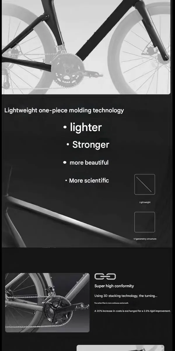 نسخة كاملة من كابل توجيه كابل داخلي لدراجة الطريق من ألياف الكربون وخفيف الوزن للغاية لنقل قرص الزيت للرجال والنساء