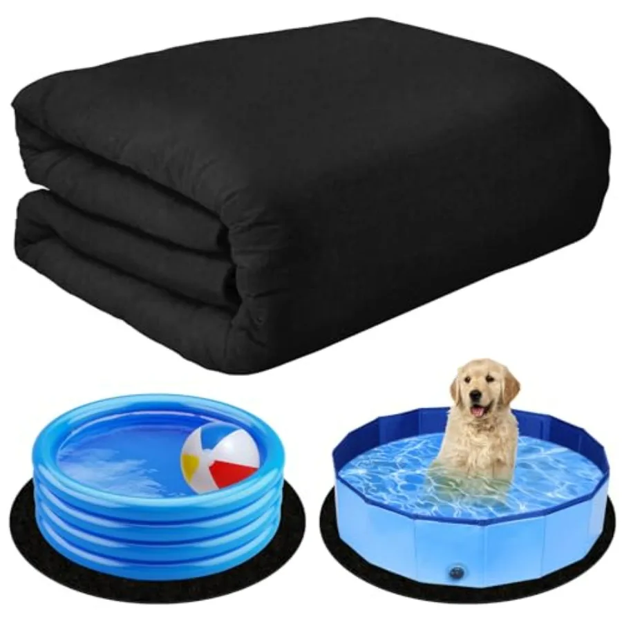 

VICAMB Pool Liner Pad for Pet Foldable Inflatable Pool, Pool Ground Mat for Dog Collapsible, Pools Bottom Liner Protector to Pr
