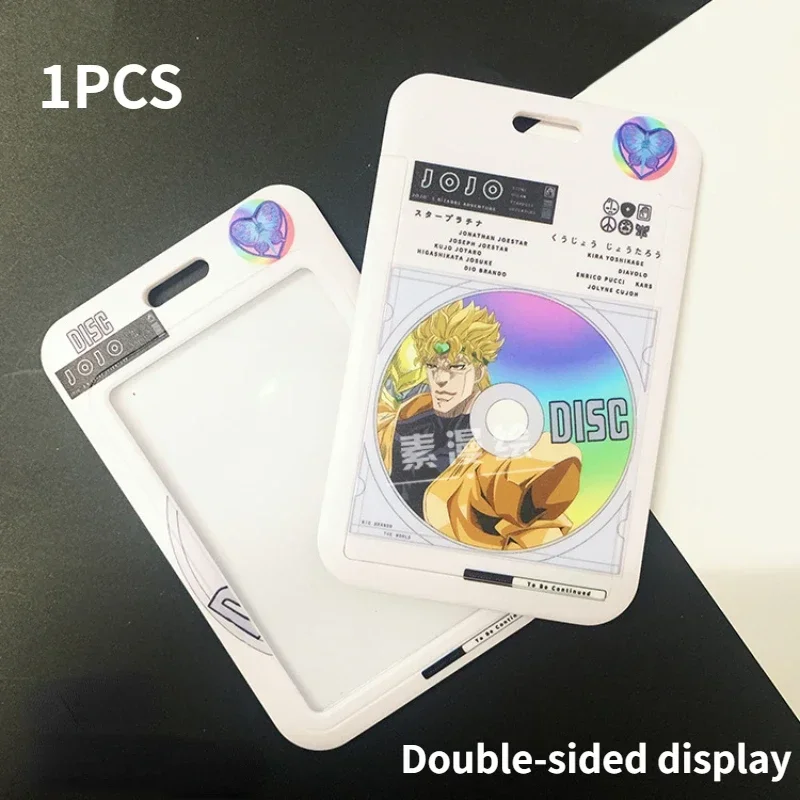 Anime JOJO Bizarre Adventure Disc CD Card Cover Jotaro Jolyne Credit Card Cover Case Pouch ID Lanyard Holder Killer Queen Dio