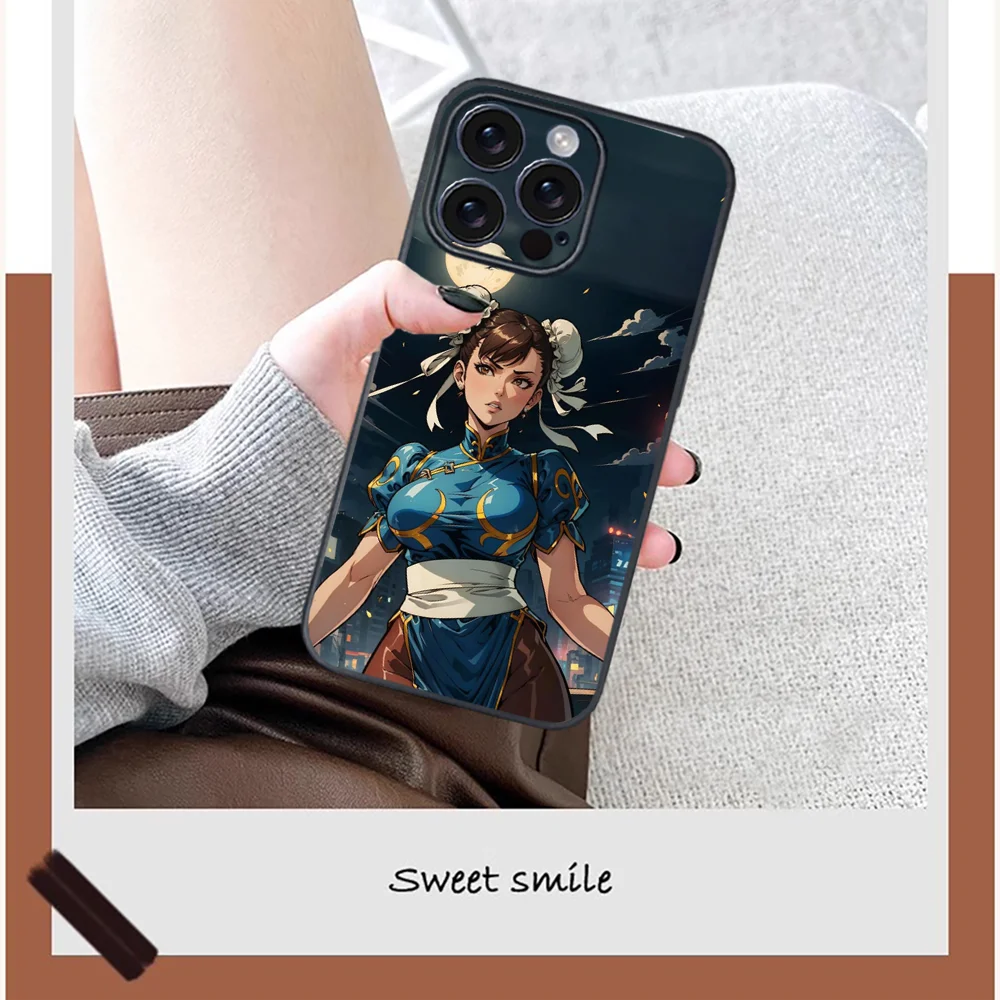 Chun-Li Game-Street-Fighters Phone Case For iPhone 16 15 14 13 12 11 PRO MAX PLUS Mini TPU Soft to  Skin-friendly case