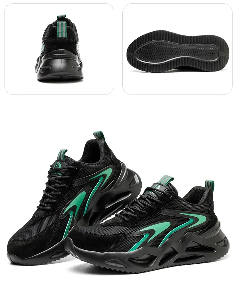 New 2023 Fashion Lightweight Security Protective Safety Wrok Shoes For Men Anti-smashing Sneakers Breathable Male Footwear