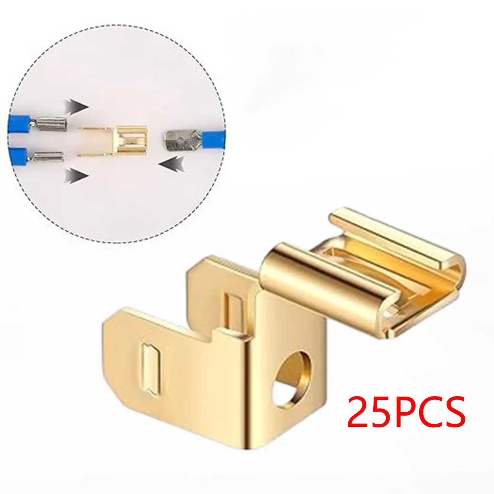 25x Double Spade Connector 2 Way Professional 1 Female Tabs