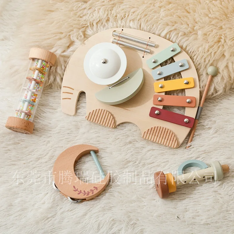 

Wooden Orff Musical Instrument Set for Toddlers Educational Percussion Toys for Early Music Learning and Sensory Development