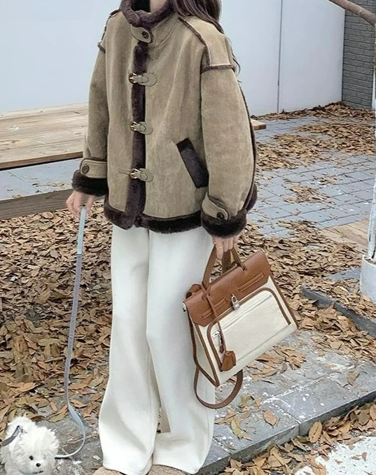 

2025 New Thickened Lamb Wool Coat for Women Winter Casual Fashion Versatile Top