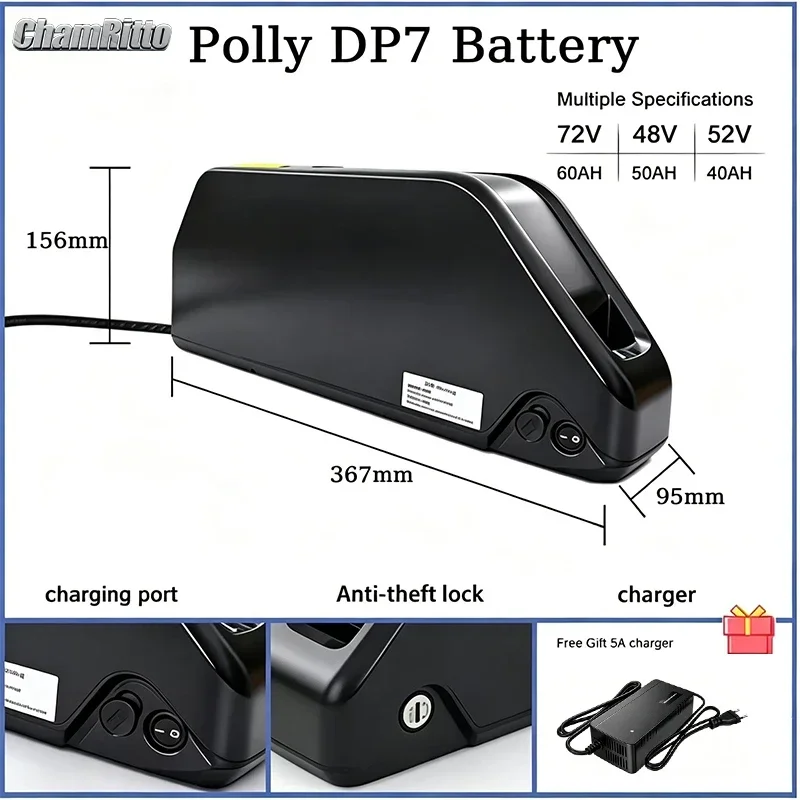 52v 36v 48v 750W Hailong ebike - Electric Bicycle Battery 72V 30Ah ulasan dan harga