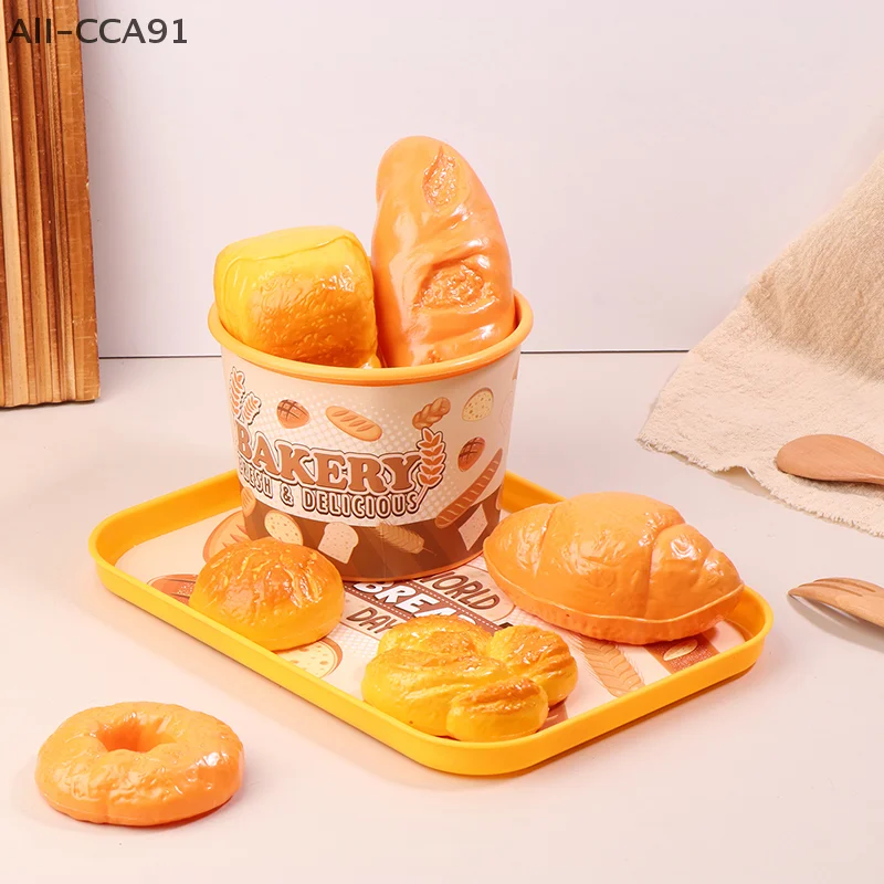 CCA91-1 Set Mini Simulation Dessert Bread Food Cooking Games Play House Party Games Girl Toys Children Pretend Play Kitchen Prop