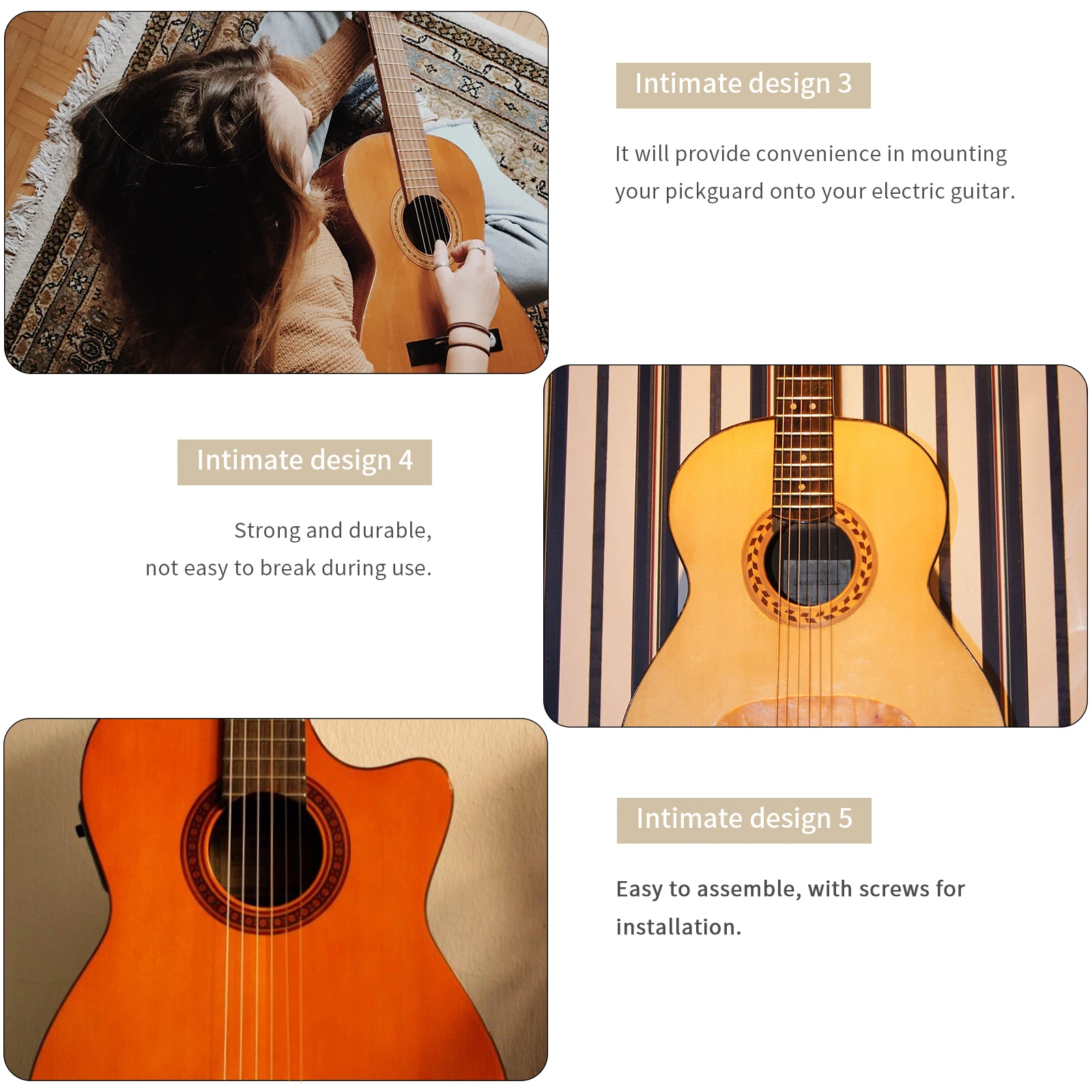 

Electric Guitar Accessories DIY Truss Rod Cover Bracket Customization Folk Metal+pvc Ring Maintenance