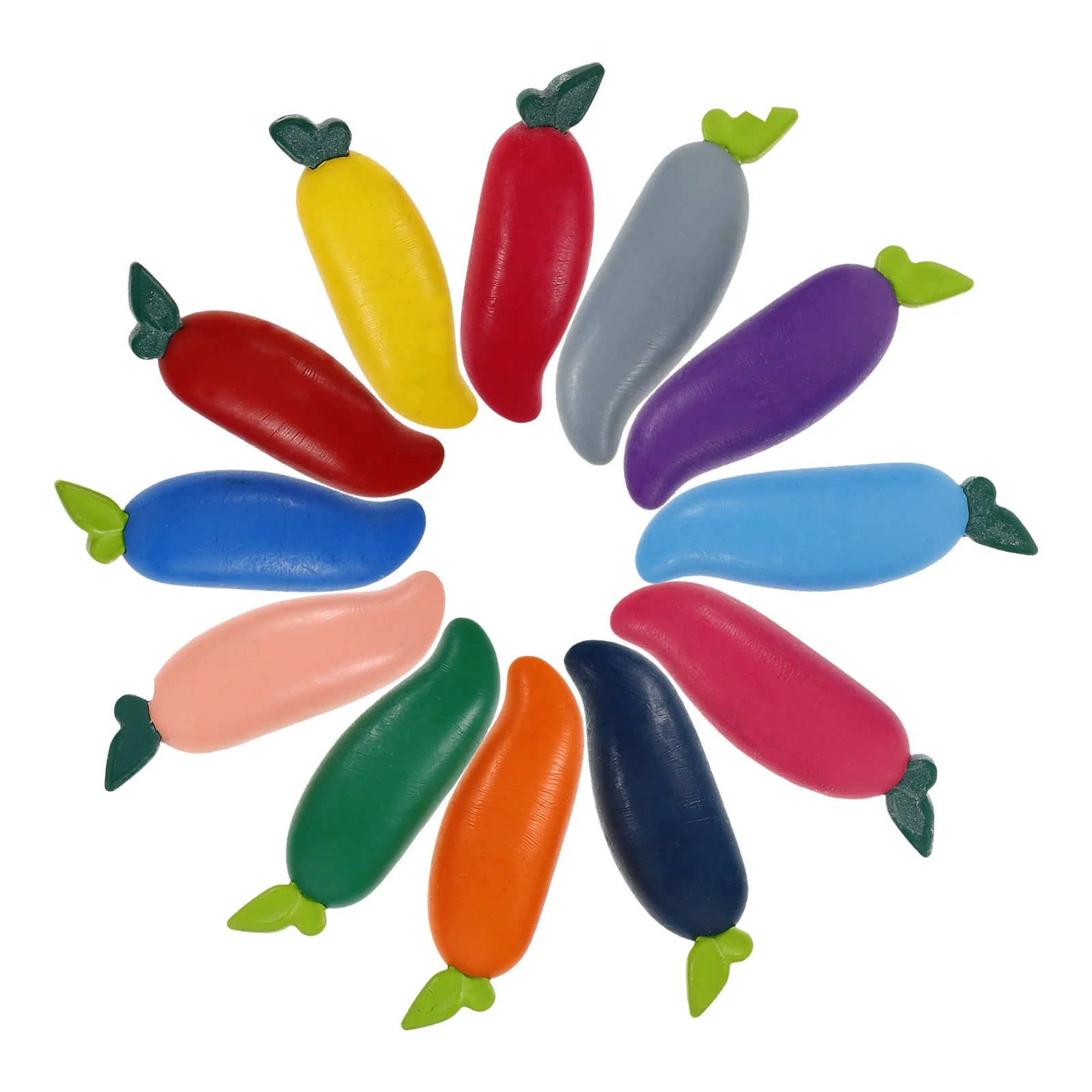 

12 Pcs Painted Crayons Fruits Shaped Fruit-shaped Colored Small Washable for Painting Multifunction