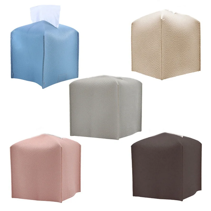 

AD23-5 шт. держатель для салфеток в стиле ретро коробка для салфеток квадратная искусственная кожа декор для спальни гостиная домашний декор