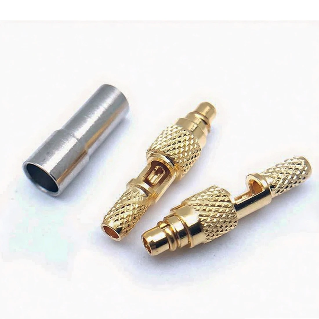 1 Piece MMCX Male Plug RF Coax Convertor Crimp for  RG316 RG174 LMR100 Straight Goldplated New Wholesale