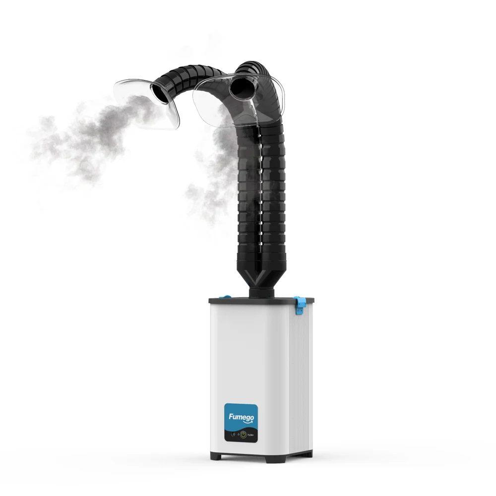 130W Portable Smoke and Dust Purifier with HEPA + Carbon Filter - Customizable Hose for Laser Engraving, Welding