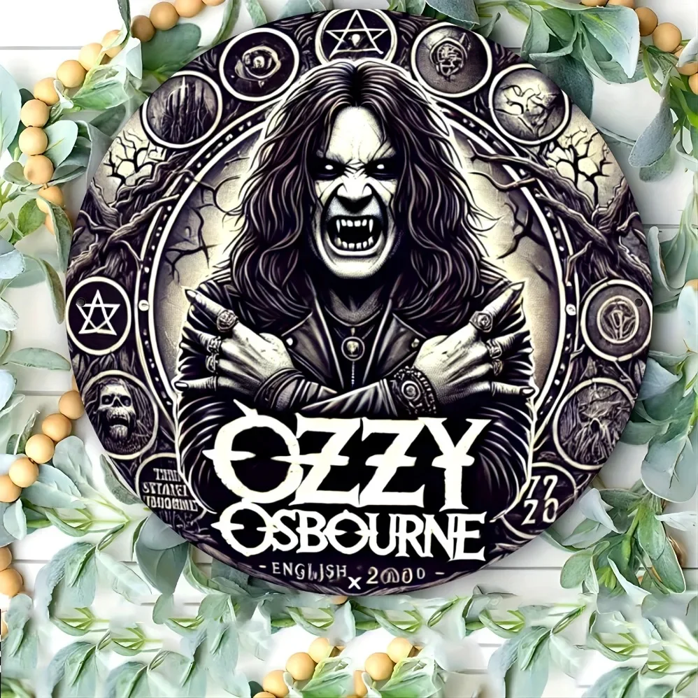 O-Ozzy Osbourne Aluminum Wall Art – Durable Metal Decor, High-Quality Music Memorabilia | Gothic Halloween, Christmas Gift