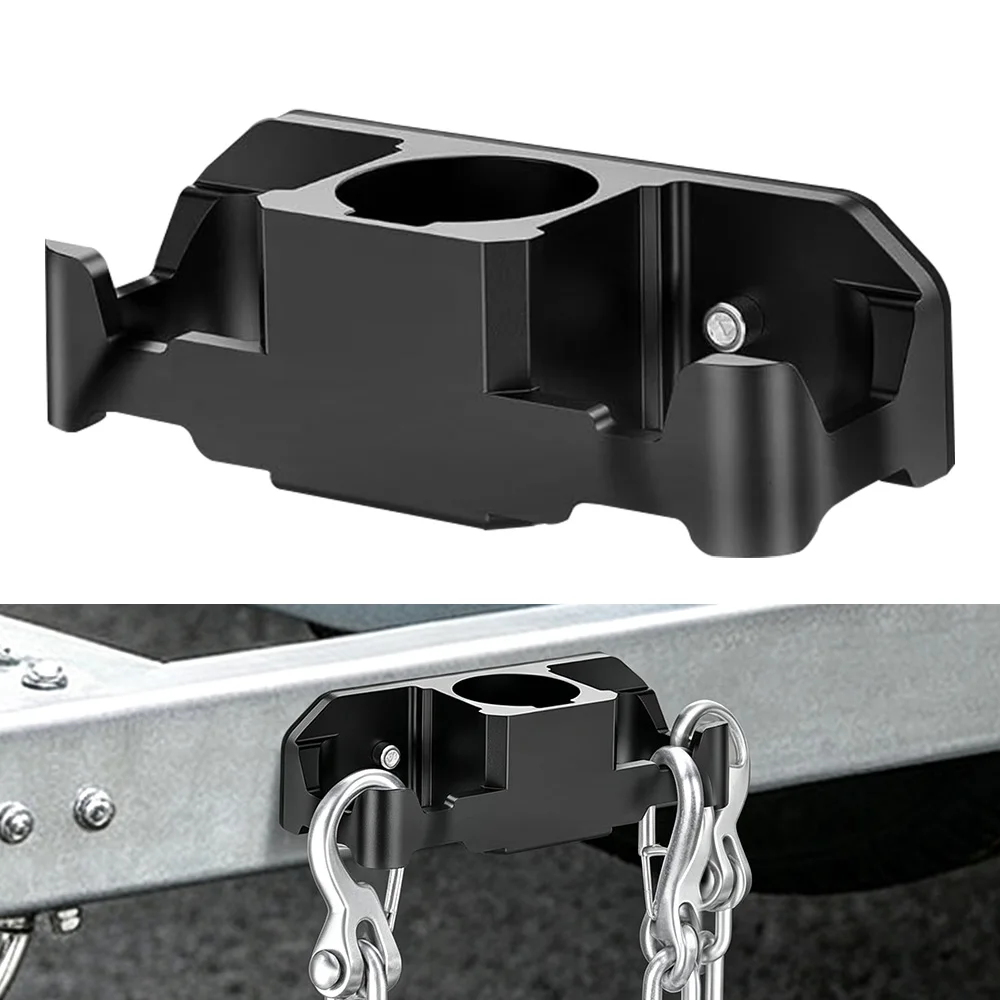 Trailer Chain Holder Travel Trailer Accessories 7 Way Pin Trailer Plug Holder Cover Heavy Duty Tow for Travel Trailer RV Camper