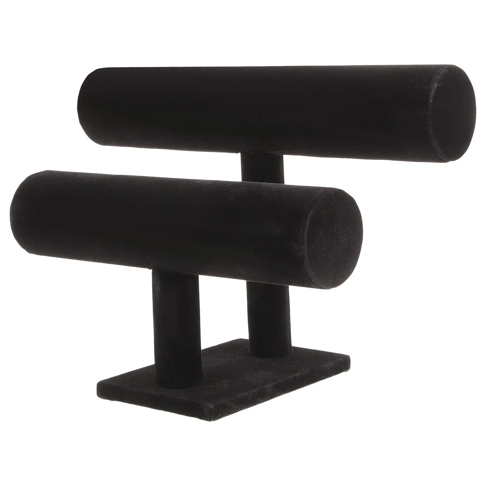 

Двухуровневая разборная подставка для браслетов, черная, простая витрина-органайзер для демонстрации и хранения украшений для дома и магазина, защита от повреждений