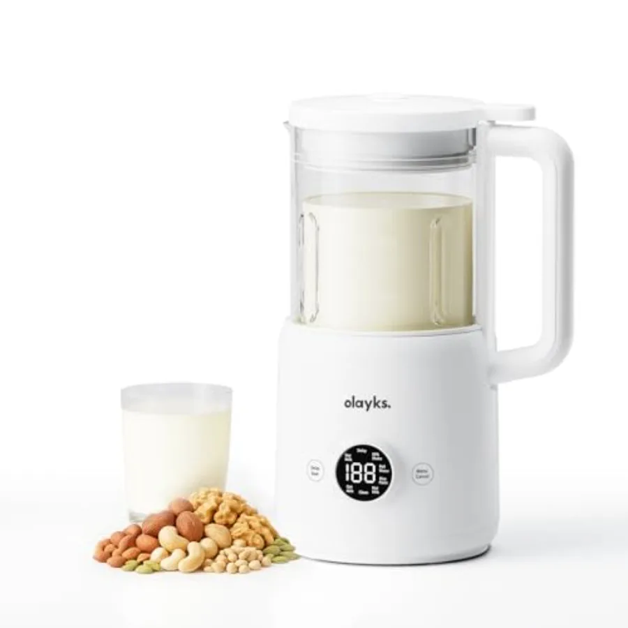 

6 in 1 Automatic Nut Milk Maker with 20oz Capacity for Homemade Oat Soy and PlantBased Milk Dairy Alternatives 12 HighSpeed Bla