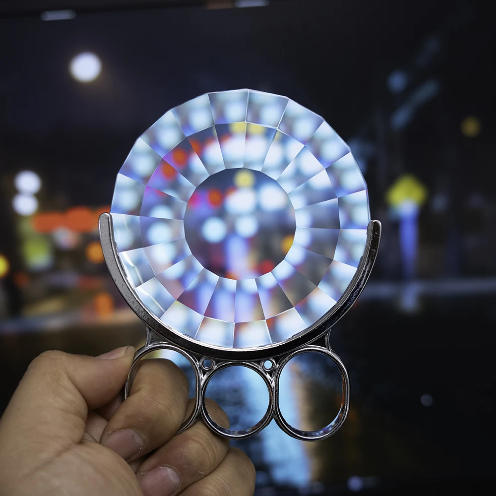 90mm Handheld Glass Kaleidoscope Prism Photography Foreground Blur Special Effects Creative Fractal Filter