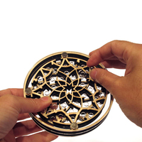 Wooden Labyrinth Flower Maze Puzzle Game High Difficulty Brain Teaser Gifts For Adults Teens IQ Test Logic Challenges