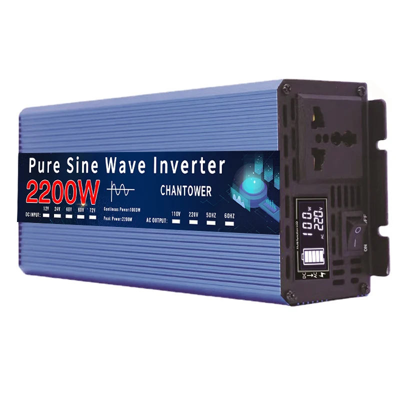 Pure Sine Wave Inverter 12V 220V DC 12/24V To AC 220V 2200W 3000W 3600W Auto Portable Power Voltage Converter Car Solar Inverter