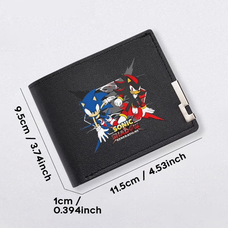 GENERAZIONI SONIC PORtafoglio da uomo in PU DESIGN SLIM DURABILE LEGGERO BUSINESS STILE EVERYDAY UTILIZZA ACCESSORIO DI MODA