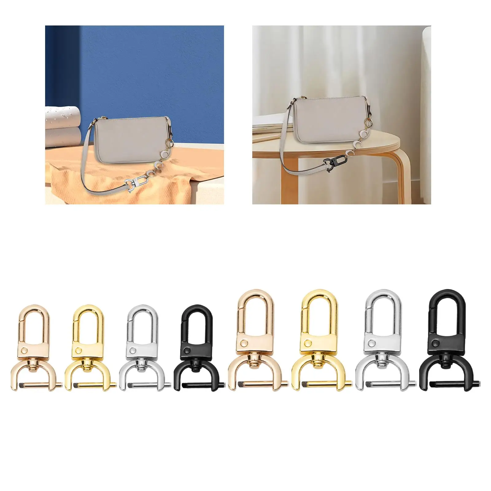 Detachable Snap Hook Swivel Clasp, Swivel Snap Hooks Purses Clasp, Durable, Easy