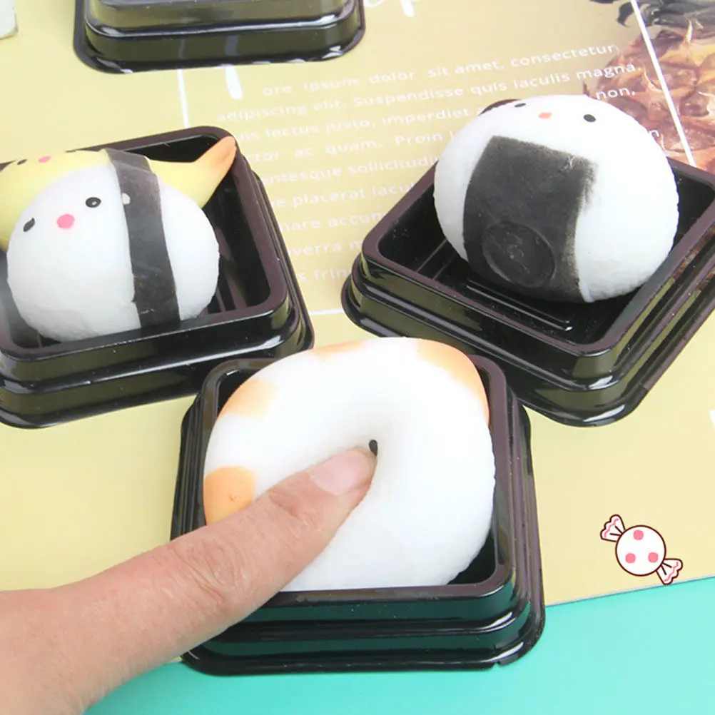 

Набор из 3-х игрушек-антистресс в форме кальмара/суши, эластичные, для вечеринок и подарков в классе