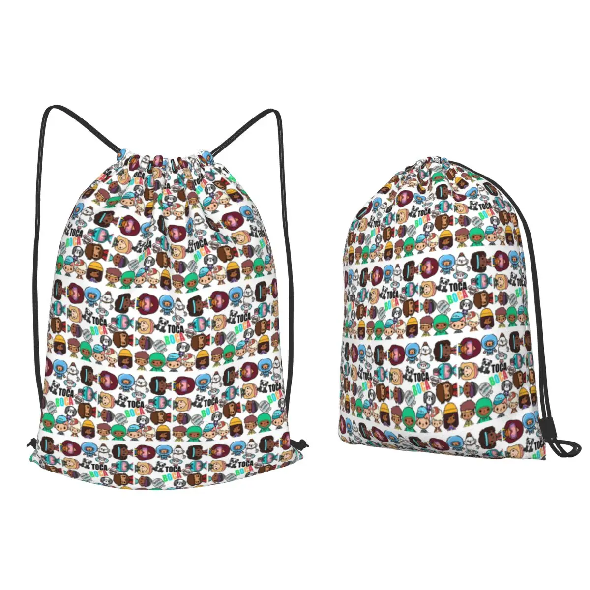 

Squad Toca Boca, Animal Backpacks Portable Drawstring Bags Sports Bag Book Bags for Man Woman School