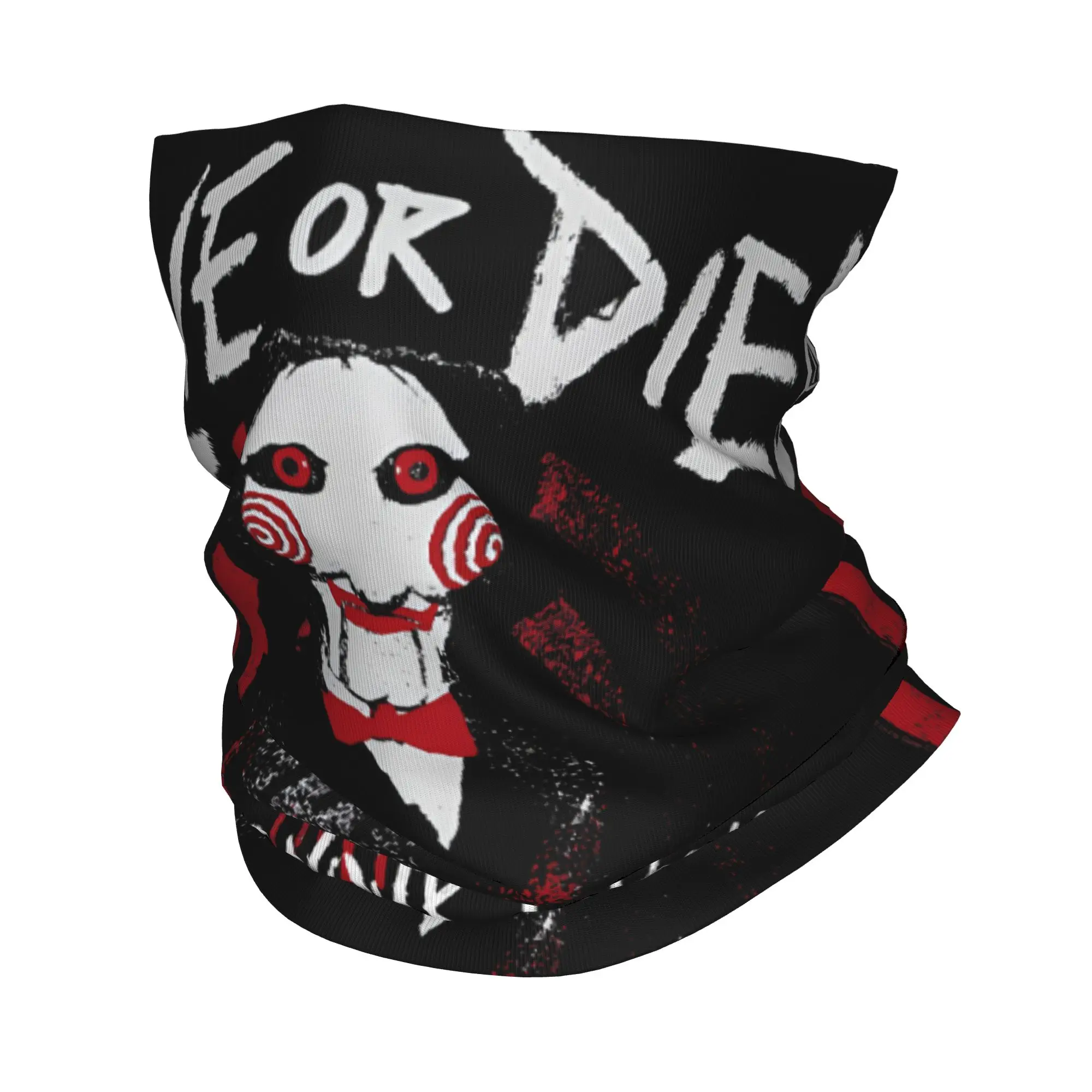 Custom S-Sawes Horror Movie 80s Vintage Winter Headband Neck Warmer Men Women Hunting Tube Scarf Retro  Face Bandana Gaiter