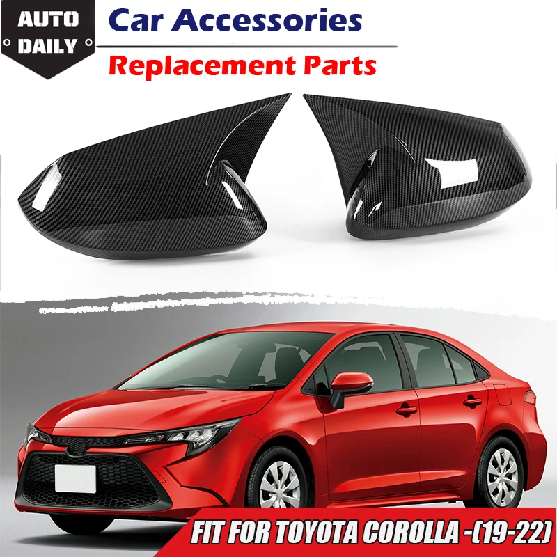 

Carbon Fiber Pattern Rearview Mirror Cover ABS Cap Side Reversing Mirror Case Fit For Toyota Corolla Sedan Hatchback 2019-2022