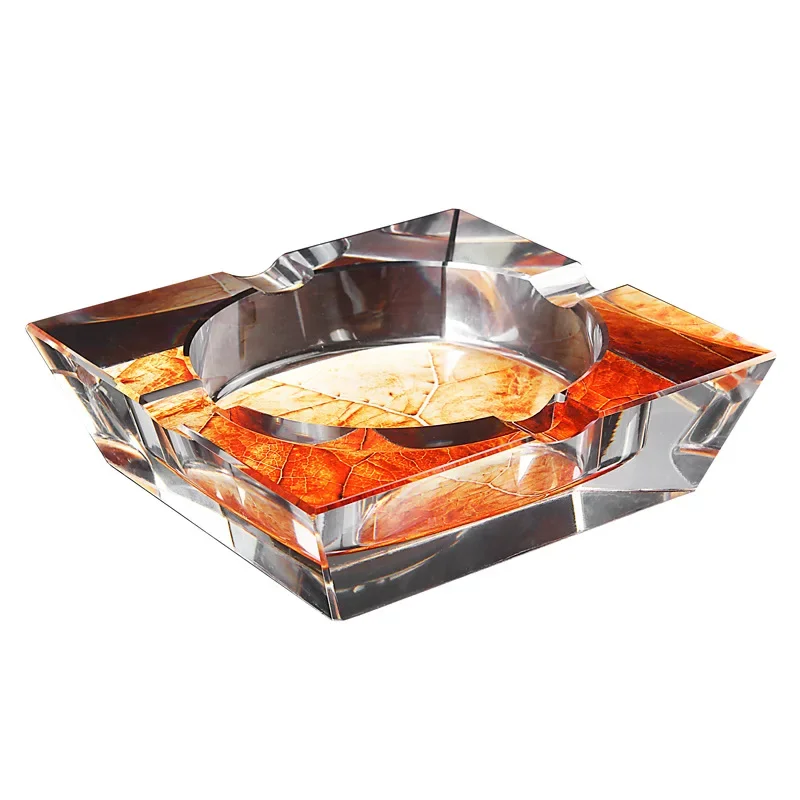 

Cigar ashtray, four-slot crystal ashtray