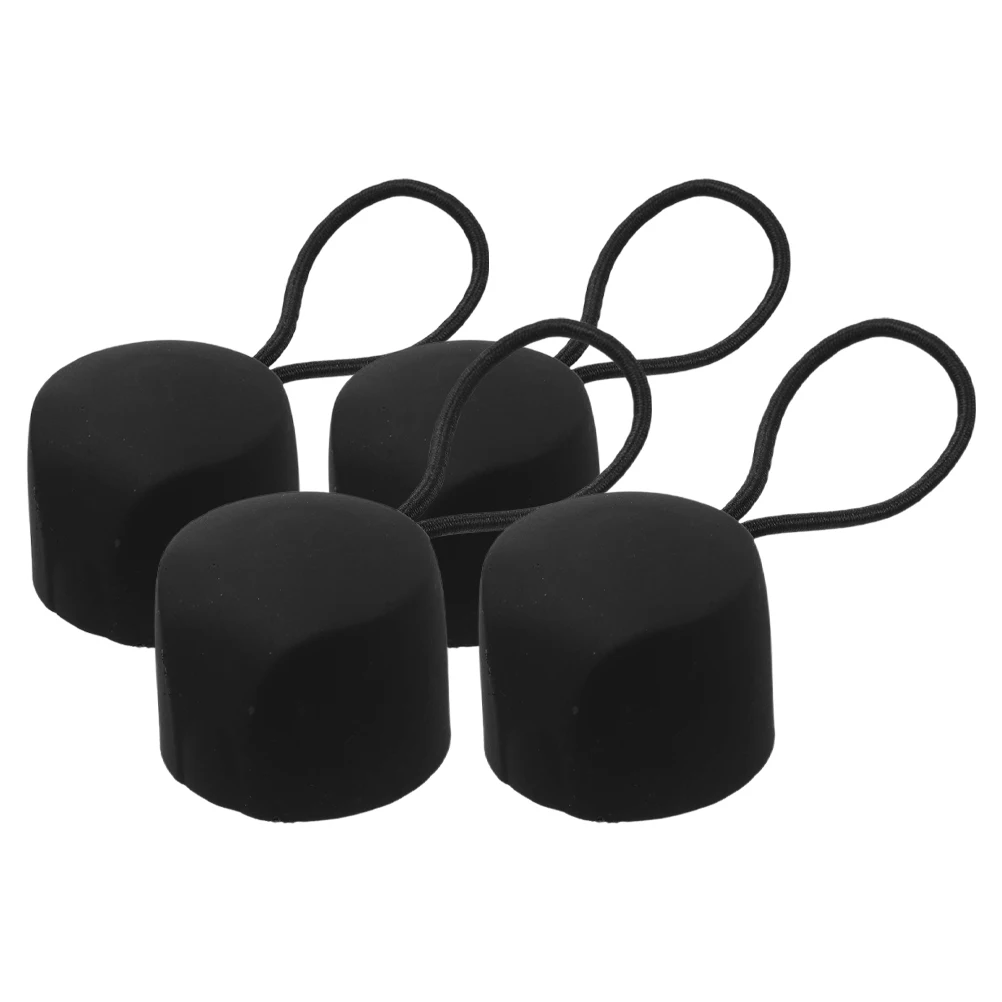 

4pcs Handle Replacement Black Plastic Grip Lightweight Compact Rain Sun Folding Umbrellas Easy Install 15-16Cm Thread Diameter