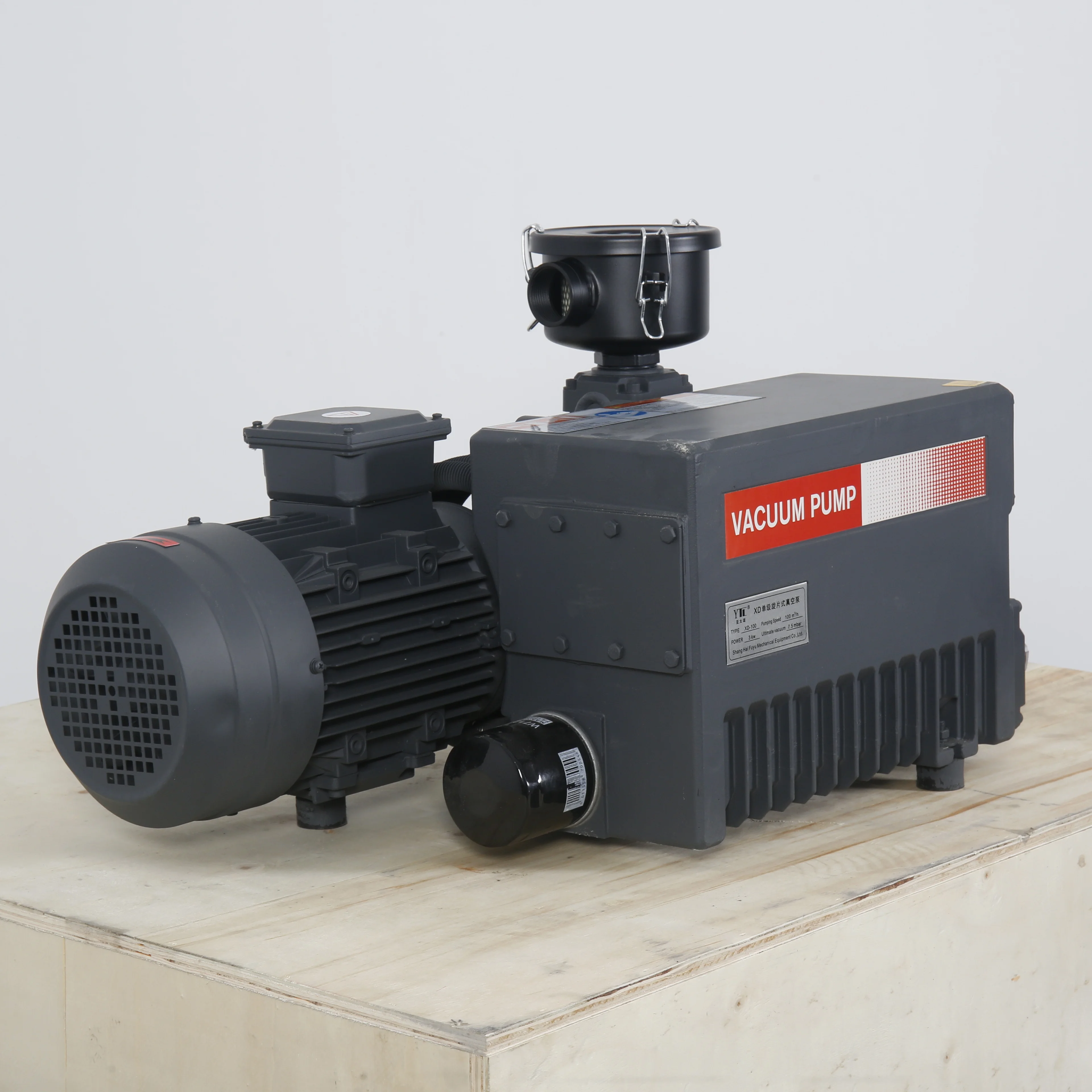 Iron Rotary Vane Vacuum Pump OEM Low Maintenance Oil Sealed Single Stage For Laboratory Central Vacuum System