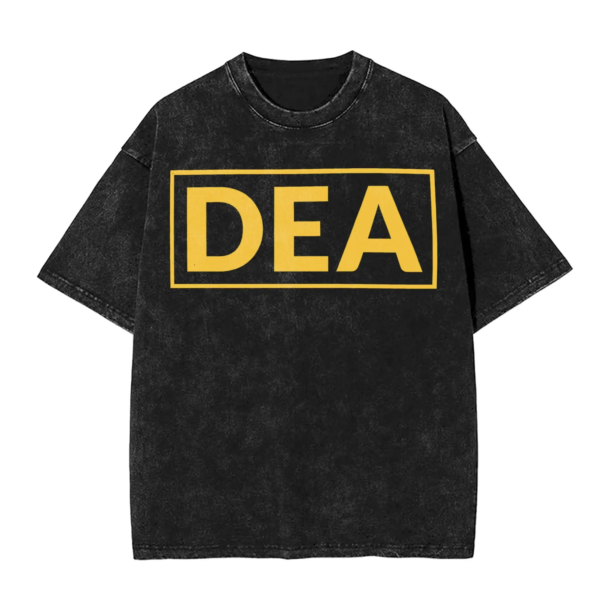 Washed T Shirts DEA Special Agent Hip Hop T-Shirts High Street  Streetwear Short Sleeve Graphic Printed Tops Tees for Men Women