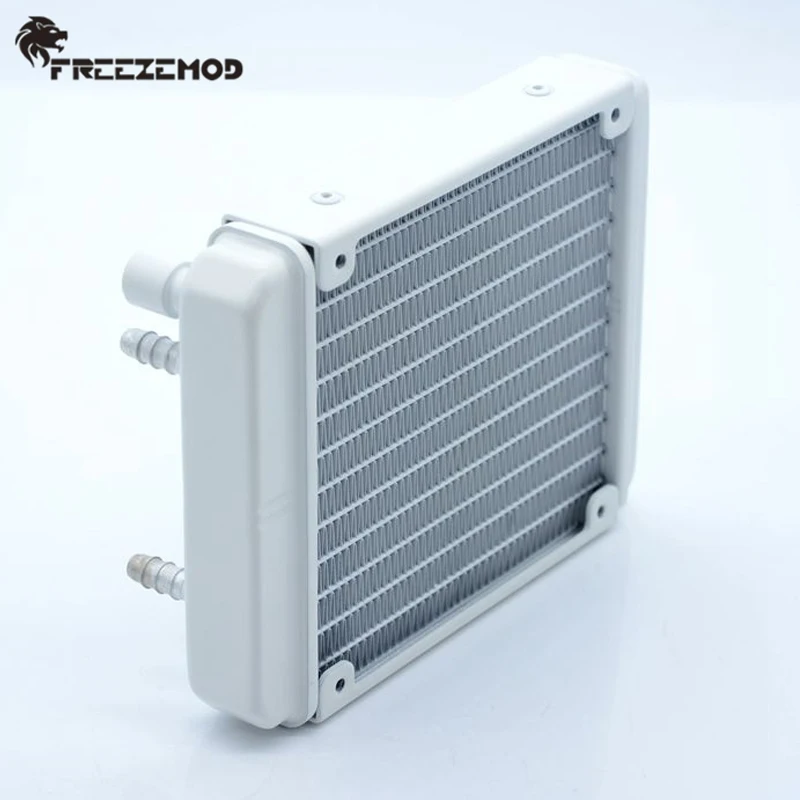 FREEZEMOD Aluminium 120 PC Waterkoeling Radiator, G1/4 ''Computer Koeler Heatsink Ondersteuning 12mm Fan Wit