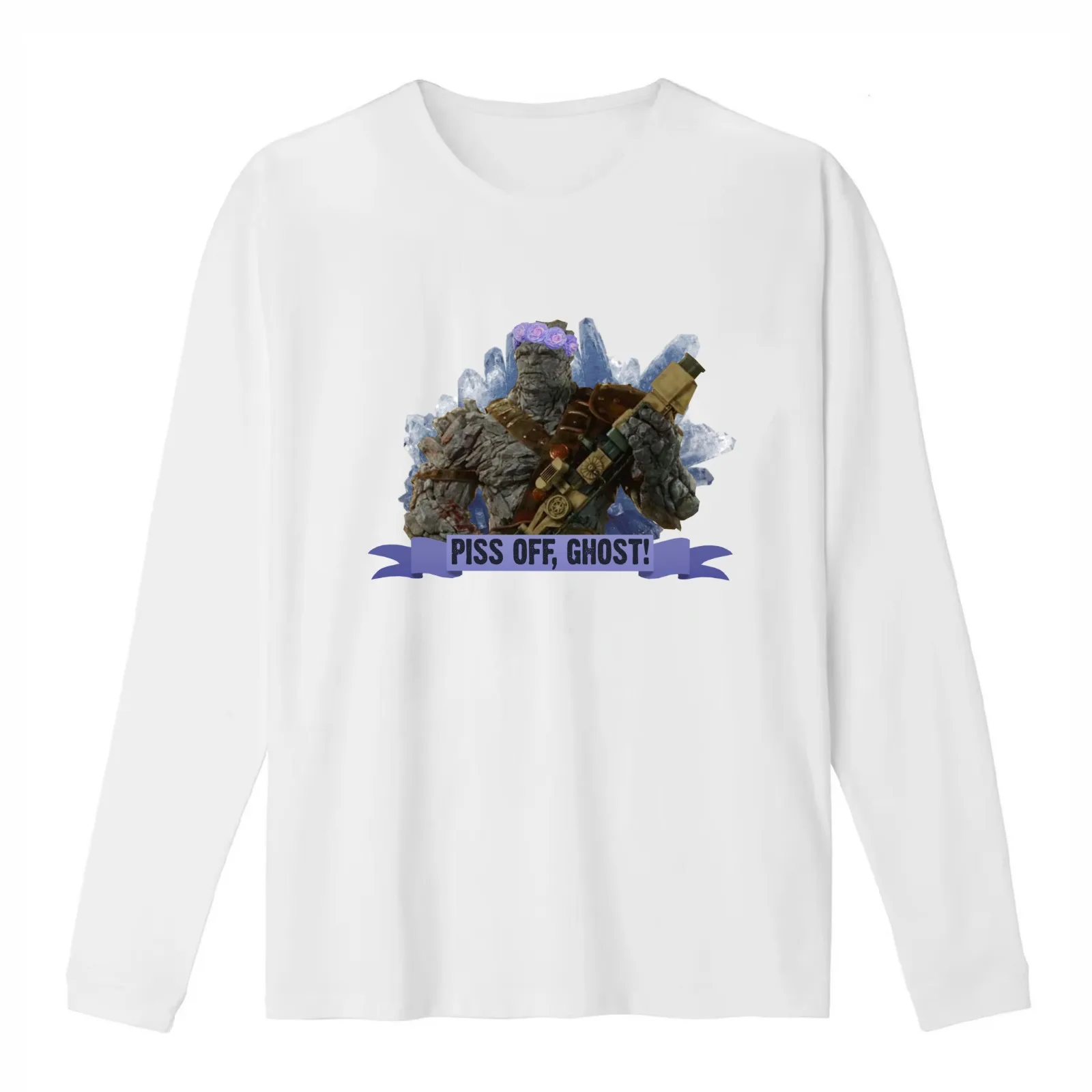 Piss Off Ghost! T-Shirt Summer Casual Cotton Tee Oversized Streetwear Tops Vintage Graphic Print Loose Fit Short Sleeve