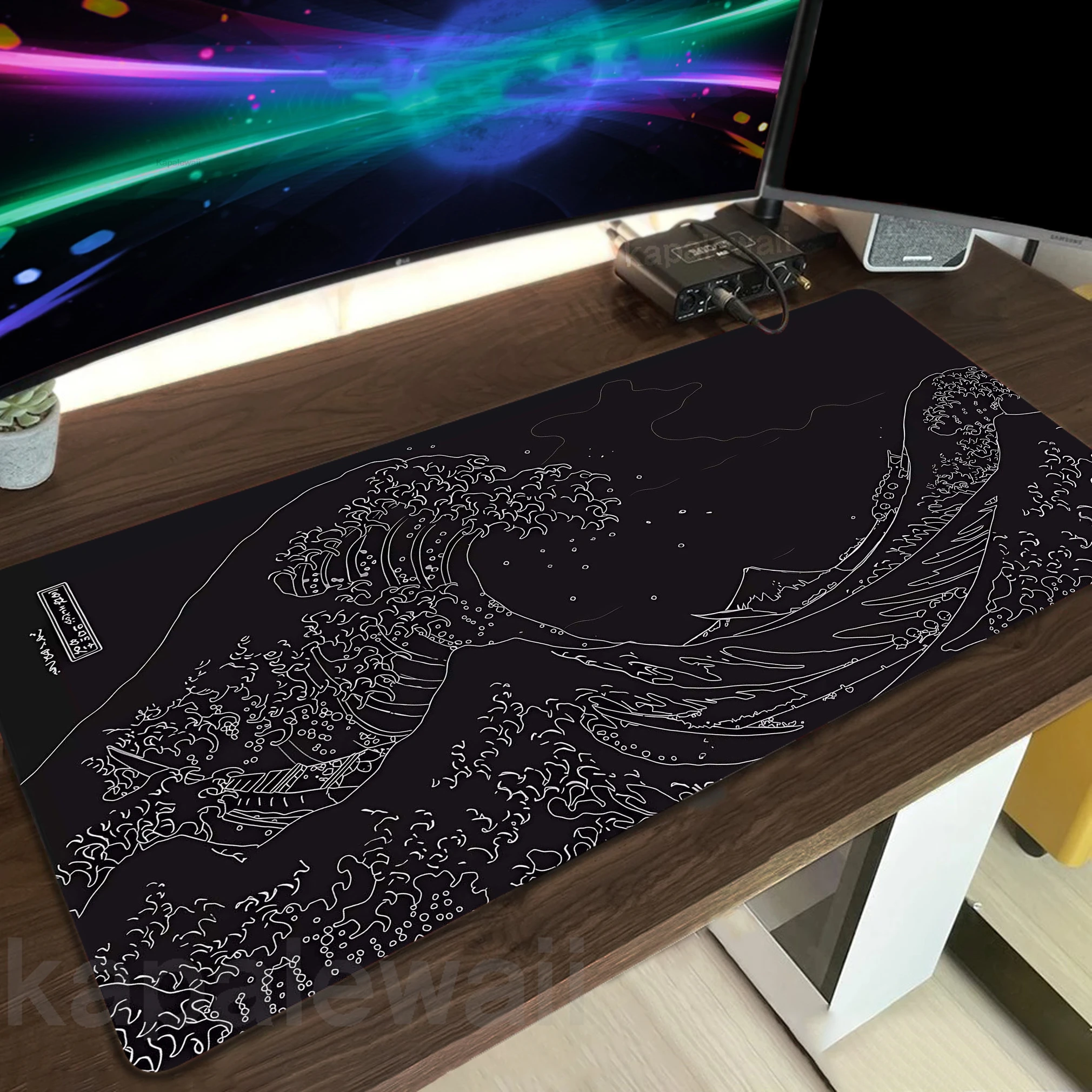 Great Wave Large Gaming Mousepad Gamer Speed Keyboard Pads Locking Edge Laptop Carpet Locking Edge Mouse Pad For Gamer Rug