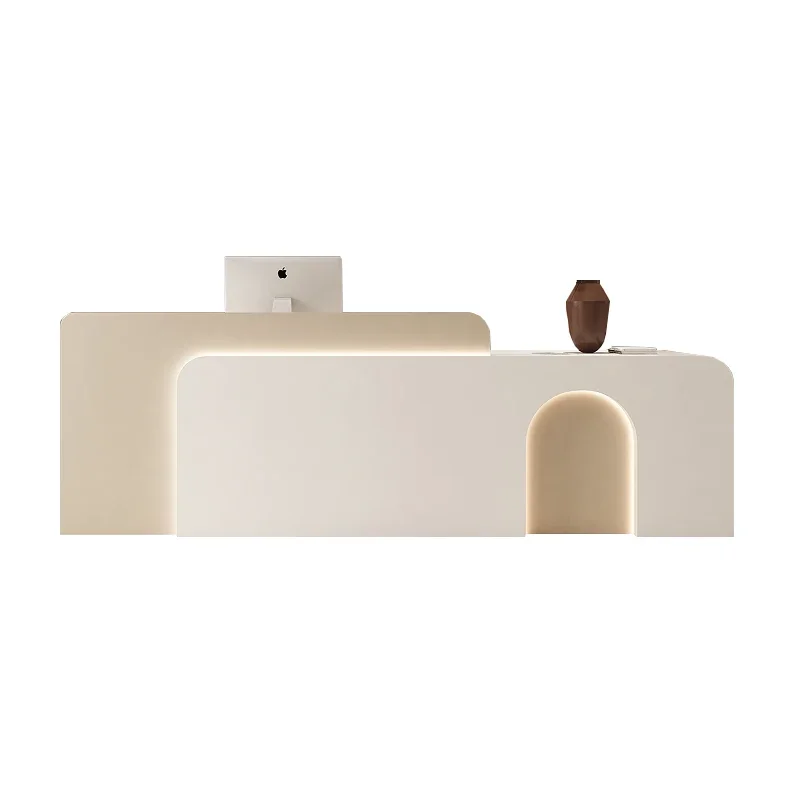 Hotel Cash Reception Desk Gym Front Drawer Wood Store Shop Reception Desk Modern Counter Comptoir Coiffeur Luxury Furniture