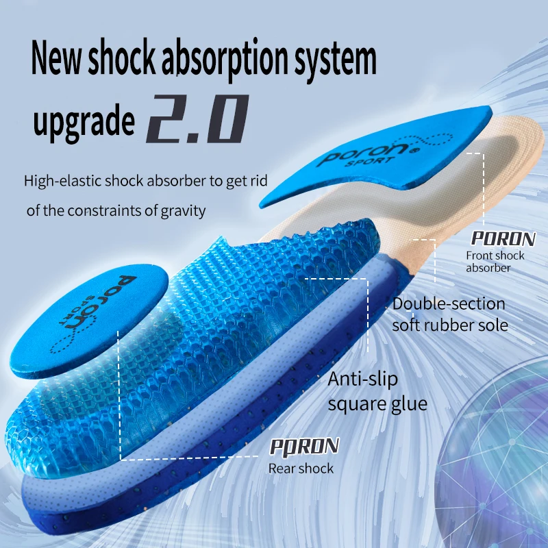 กีฬา Insoles สําหรับผู้ชายผู้หญิง Arch สนับสนุน Breathable Shock Absorption รองเท้า Pad วิ่งกลางแจ้ง Feet Care รองเท้าผ้าใบ Sole Insoles