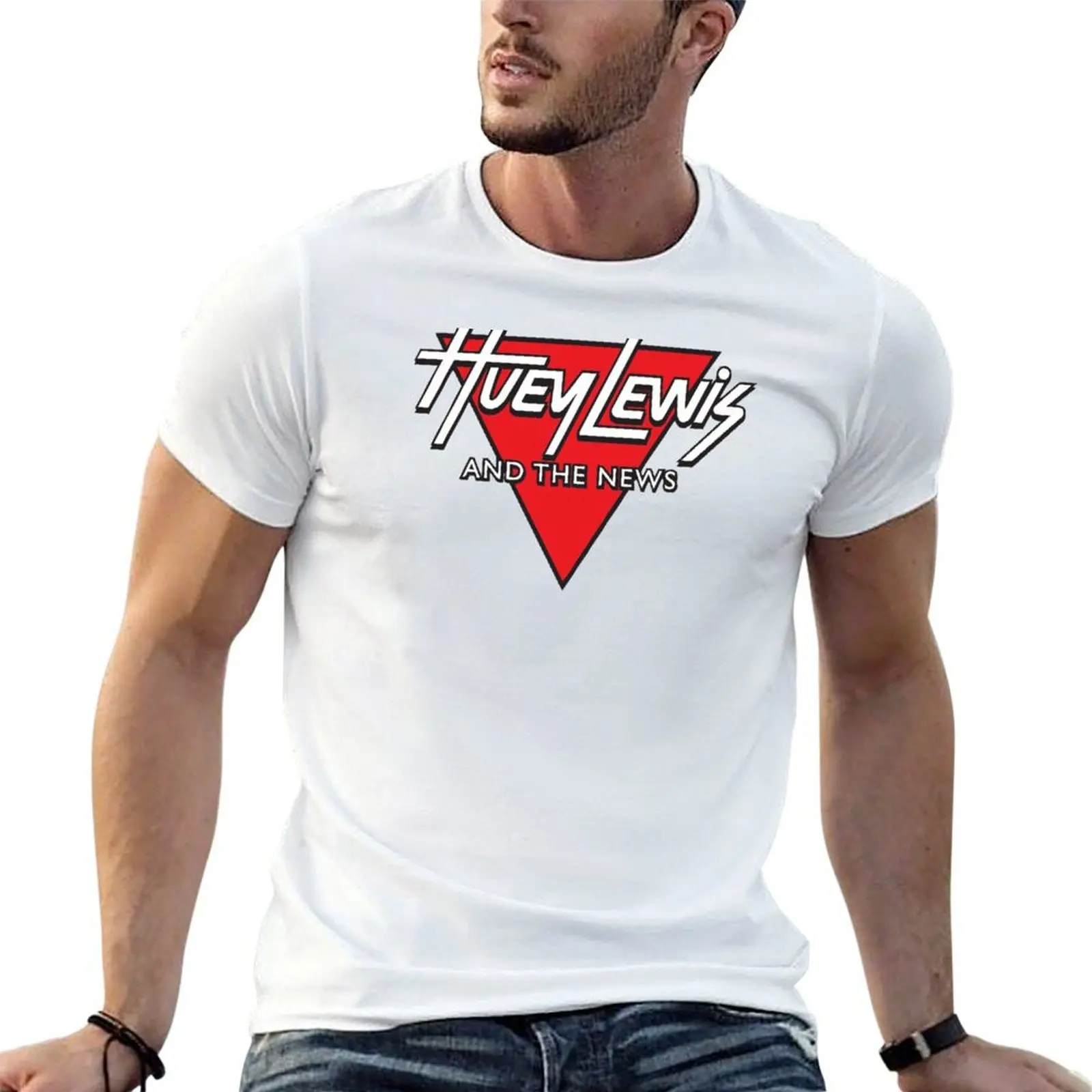 

Huey Lewis & the News T-Shirt men t shirt cotton 100% t shirts for man graphic vintage T-Shirt