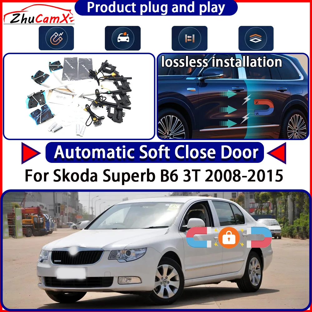 

OEM Electric Door Lock Actuator for Skoda Superb B6 3T 2008-2015 Soft Close Door Kit Power Latch System Auto Pull Door Easy