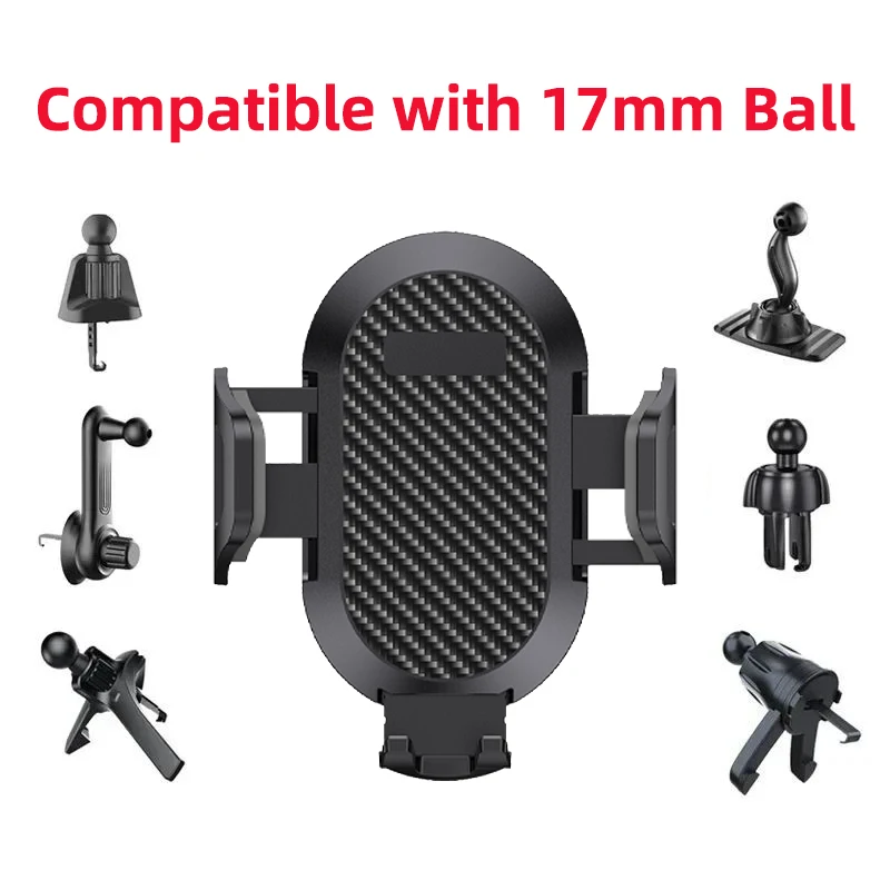 Autohalterungszubehör, universelle drehbare Auto-Handyhalterung, kompatibel mit Geräten mit einer Breite von 5–9 cm, für 17-mm-Kugelkopfhalterung