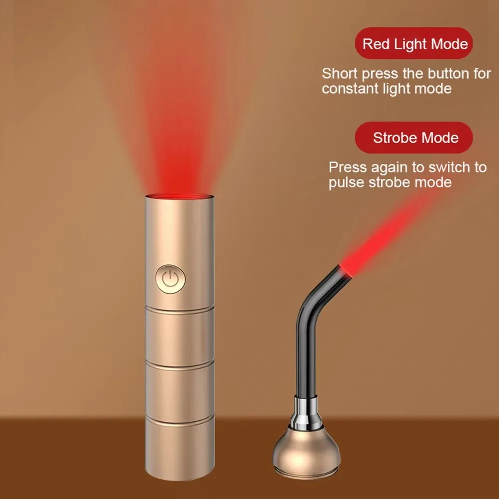 Red Light Therapy เย็นเจ็บอุปกรณ์สําหรับปวดปาก Treatment LED Light Therapy เครื่อง 660nm 850nm ใกล้อินฟราเรด Skin Care Wand