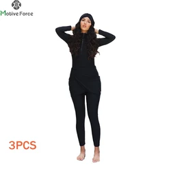 Costumi da bagno modesti musulmani donne Hijab Burkini costume da bagno Cover up costume da bagno Hijab per donna bagno islamico a maniche lunghe