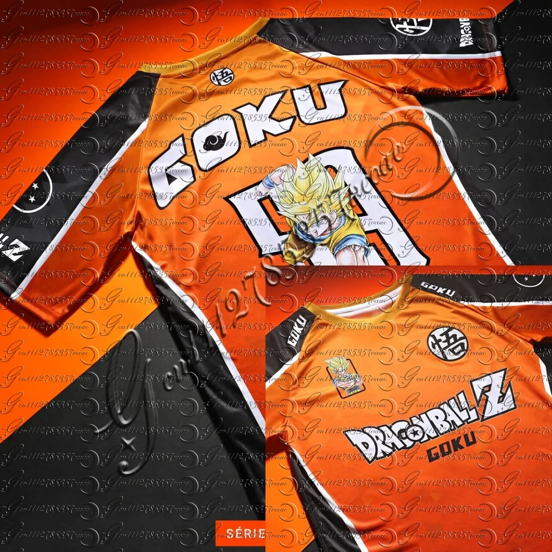 Camiseta con Temática de Dragon Ball Z 2026, Jersey de Anime para Coleccionistas, Jersey de Goku Naranja y Negro, Moda de Verano, Cosplay, Ropa Familiar a Juego