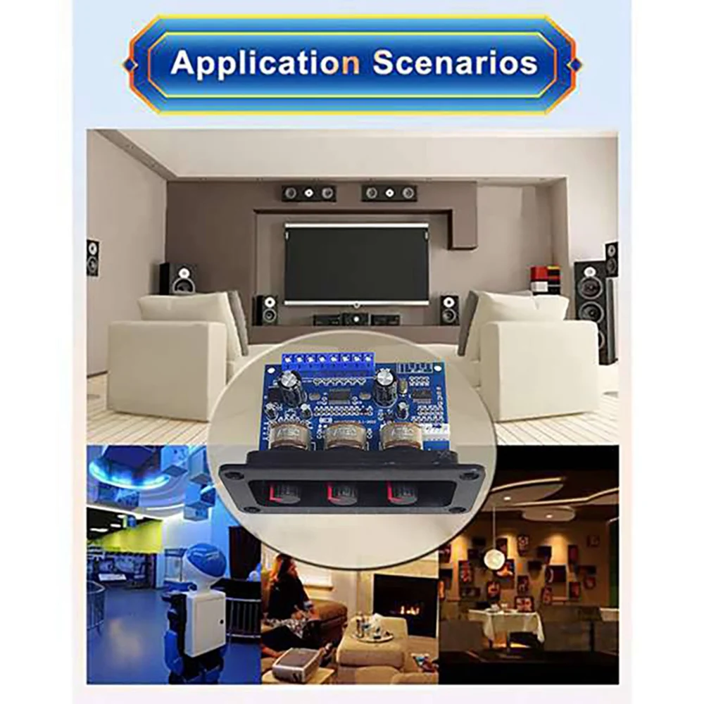 Carte amplificateur Bluetooth 5.0 AD41-2.1 canaux avec carte amplificateur Audio DC femelle 2X25W + 50W caisson de basses classe D