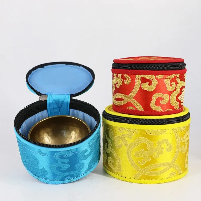 Nepal Manual Sound Bowl Bag Buddha Tibetan Bowls Storage Box Durable Song Bowl Gift Packaging Boxes Soft Home Organization