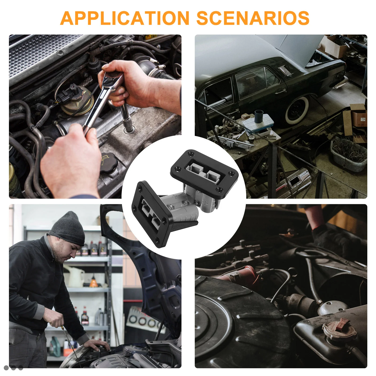 

2pcs Car Connectors Plug 50A High Current Wire Harness For Winch Trailer Atv Trolling Motor Quick Disconnect Electrical