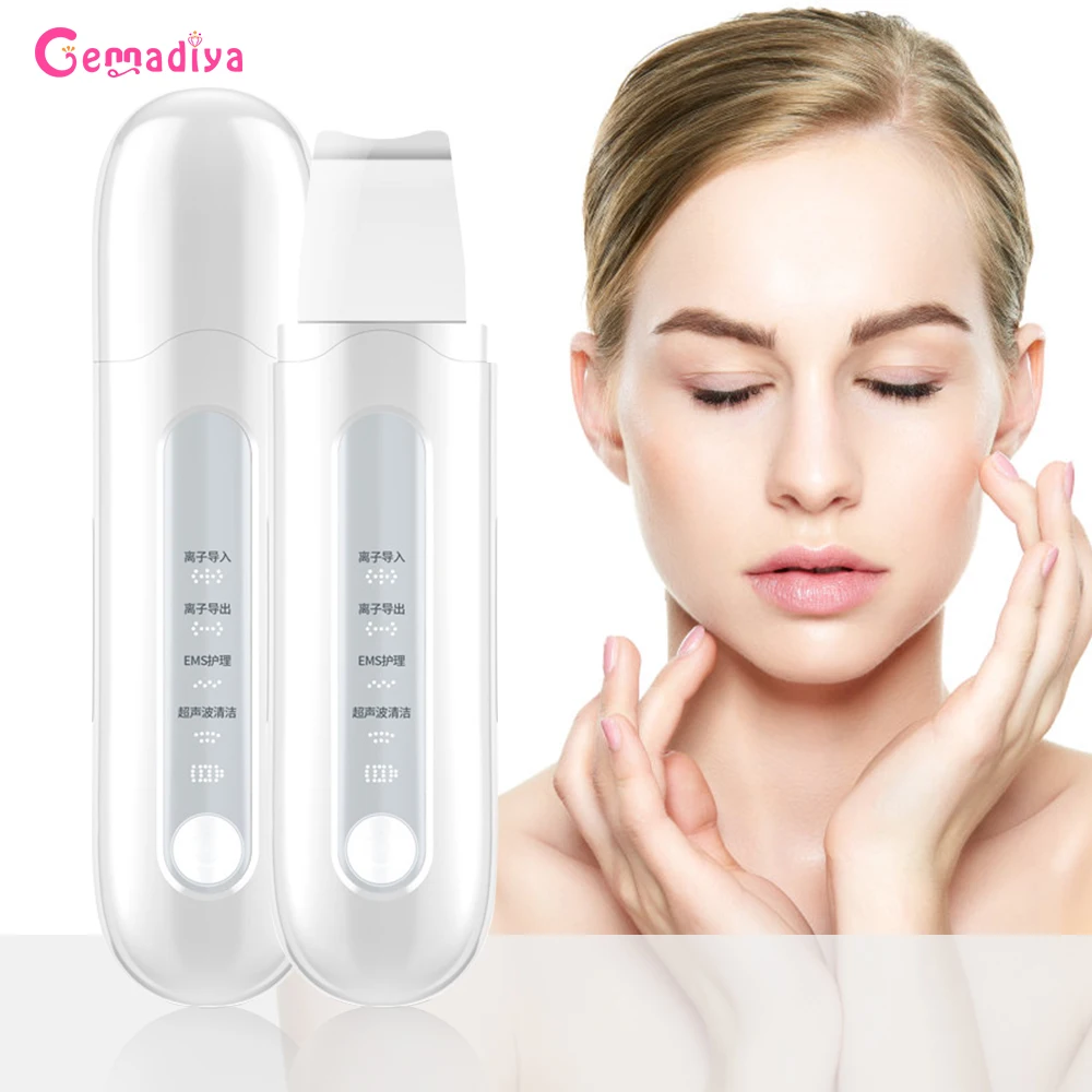 Ultrasonic Skin Scrubber Remov Face Spatula Electric Pore Deep Clean Acne Blackhead Remover Peeling Shovel Device Beauty Machine